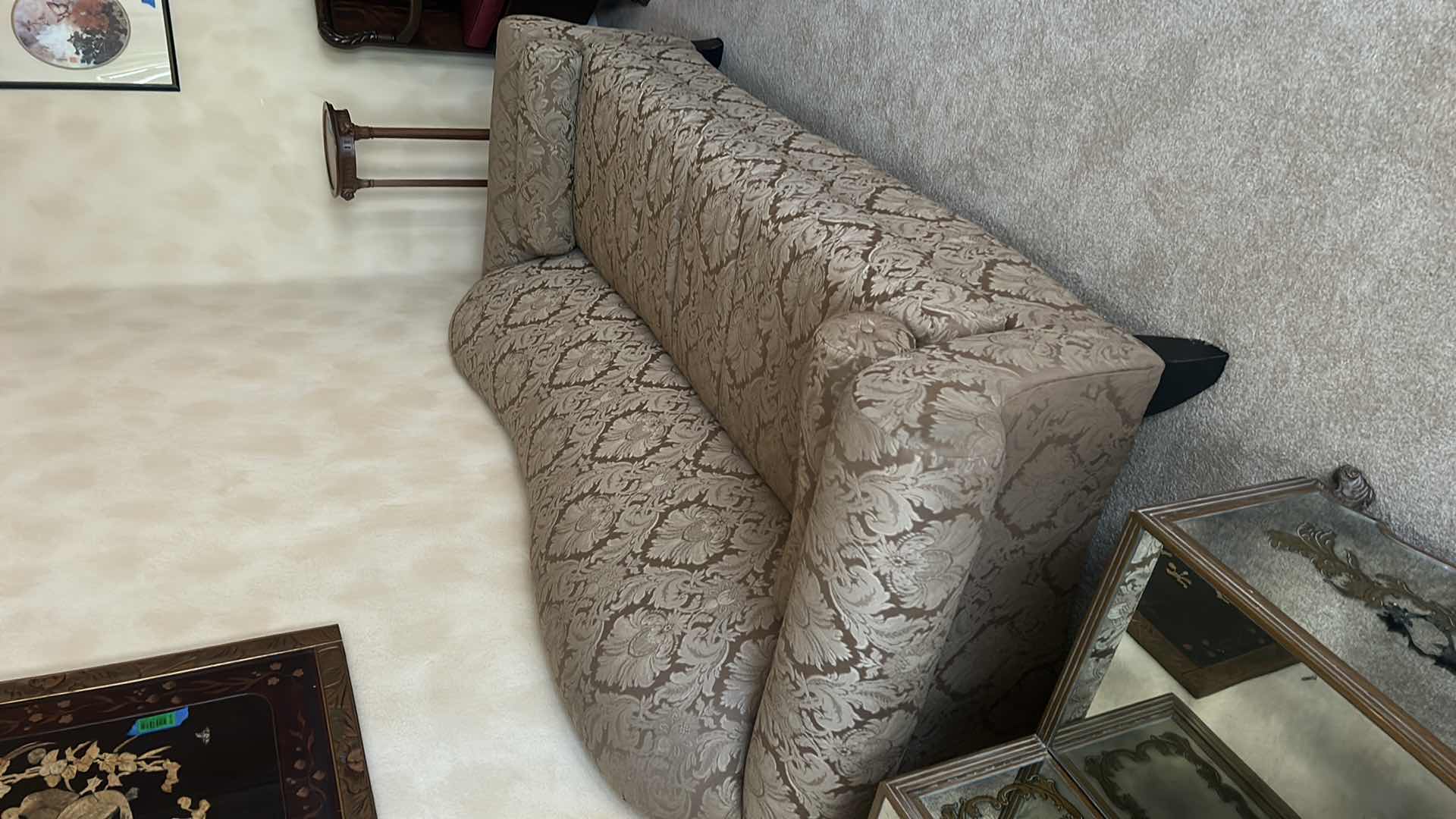 Photo 3 of VINTAGE CAMEL BACK SOFA W PILLOWS 86” x 36”