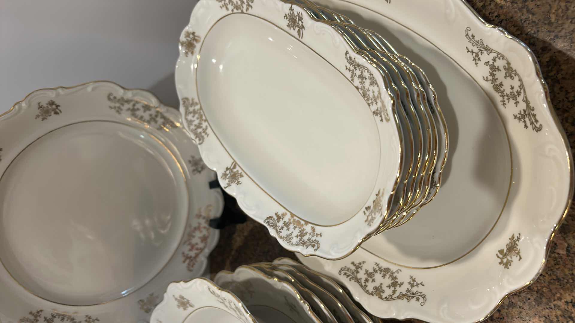 Photo 3 of 14 PC GOLD TRIMMED BAVARIAN PORCELAIN