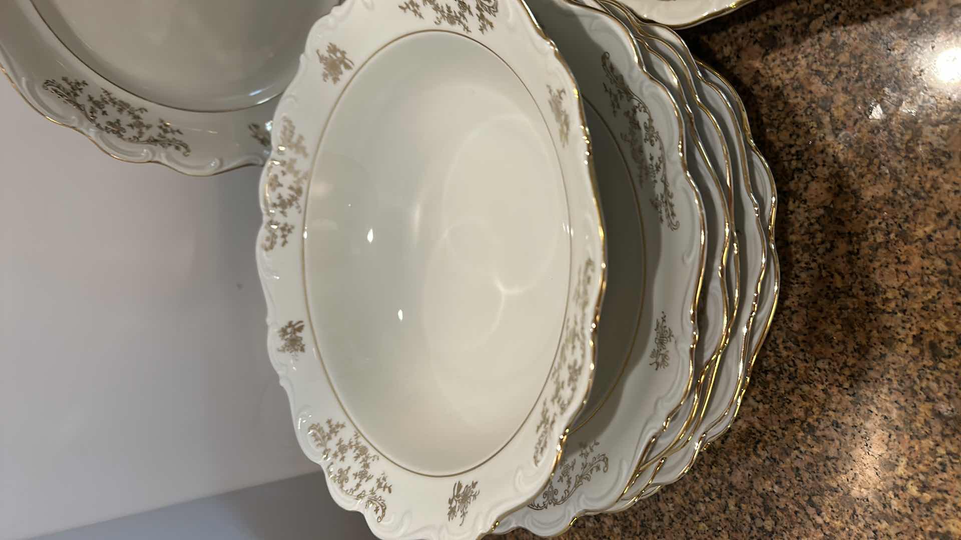 Photo 2 of 14 PC GOLD TRIMMED BAVARIAN PORCELAIN