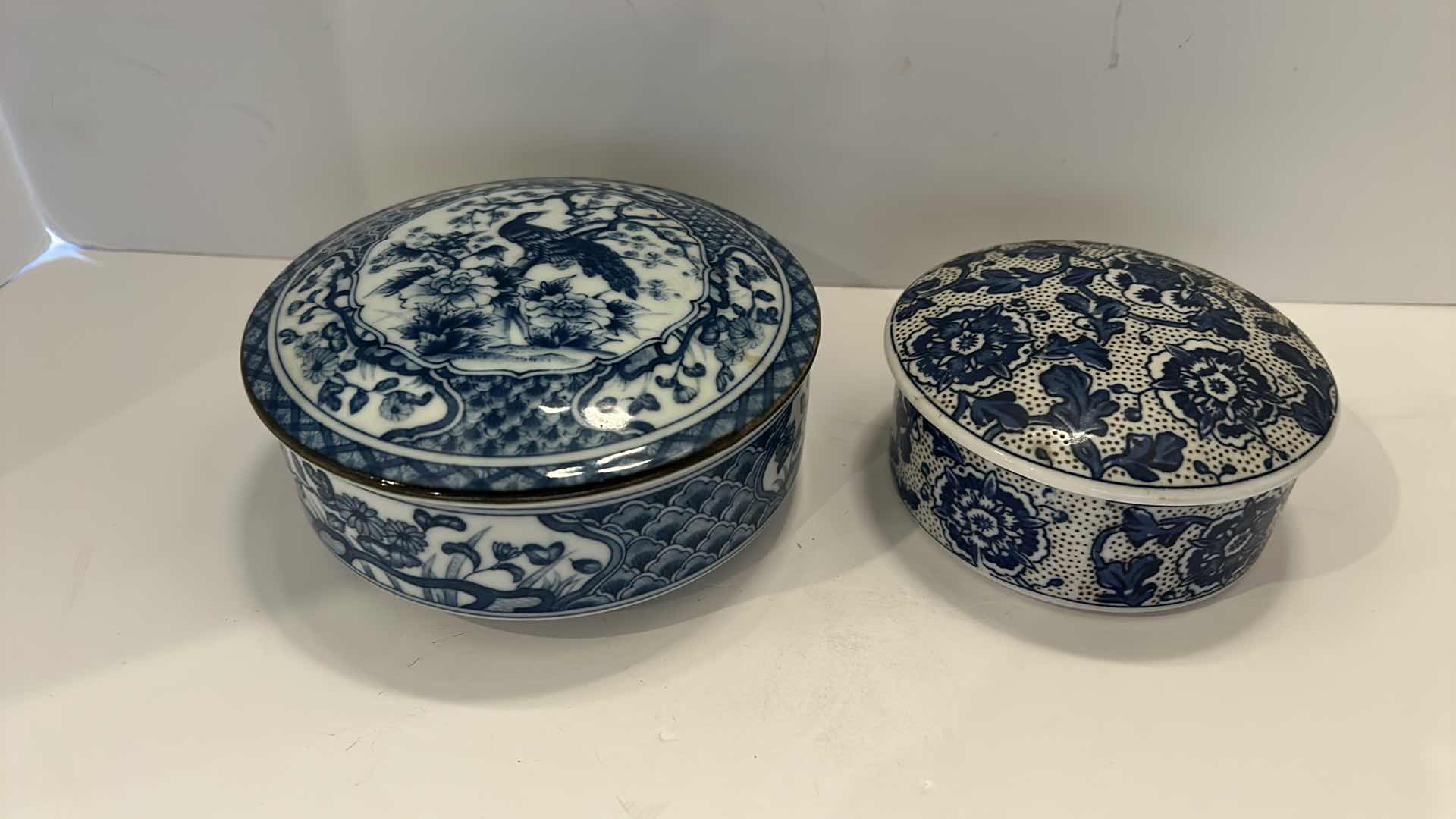 Photo 1 of TWO BLUE AND WHITE PORCELAIN TAKAHASHI JAPAN AND TOYO JAPAN