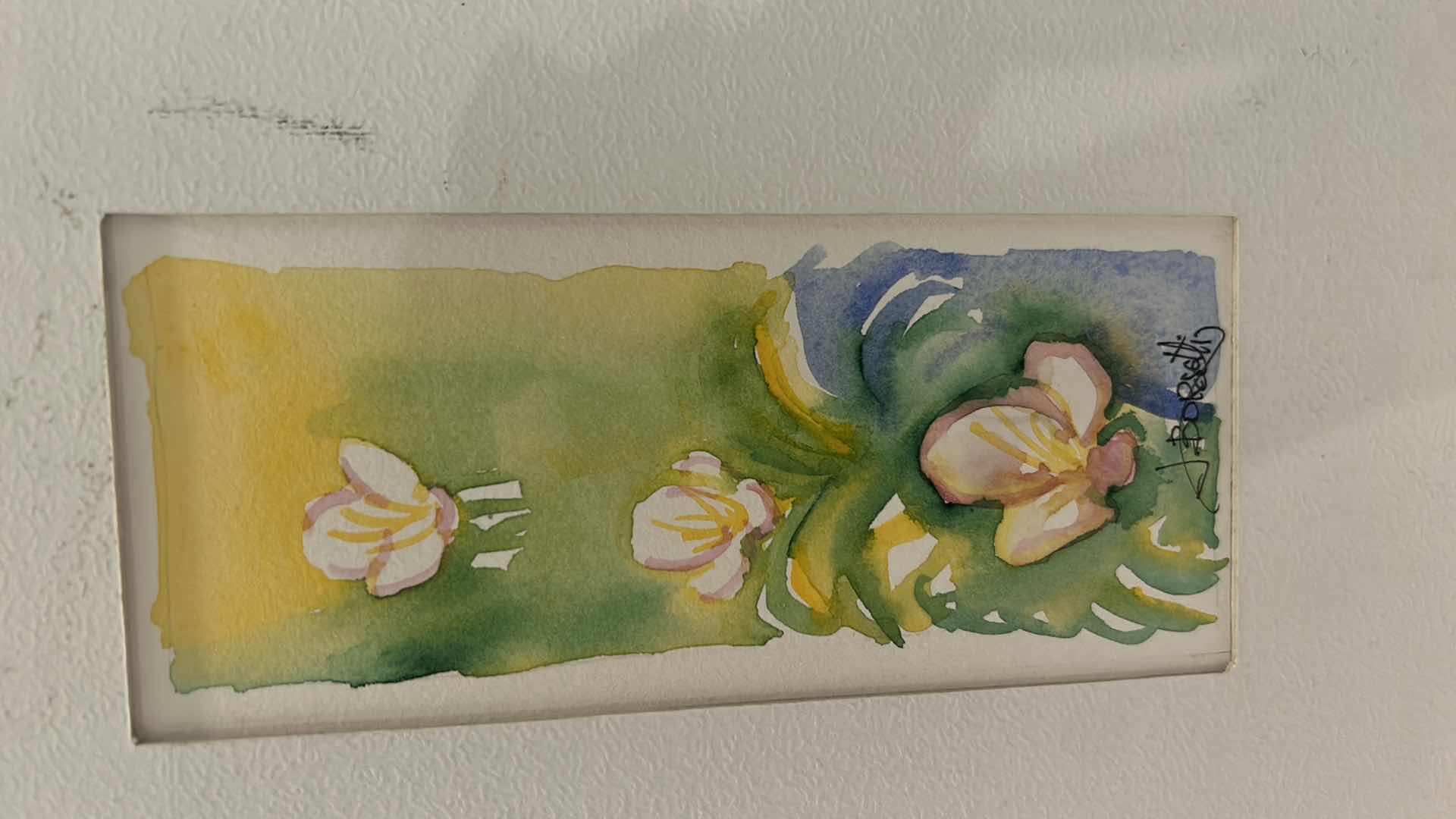 Photo 2 of 2 WATERCOLORS 3” x 6” w COA JULIETA BORSETTI