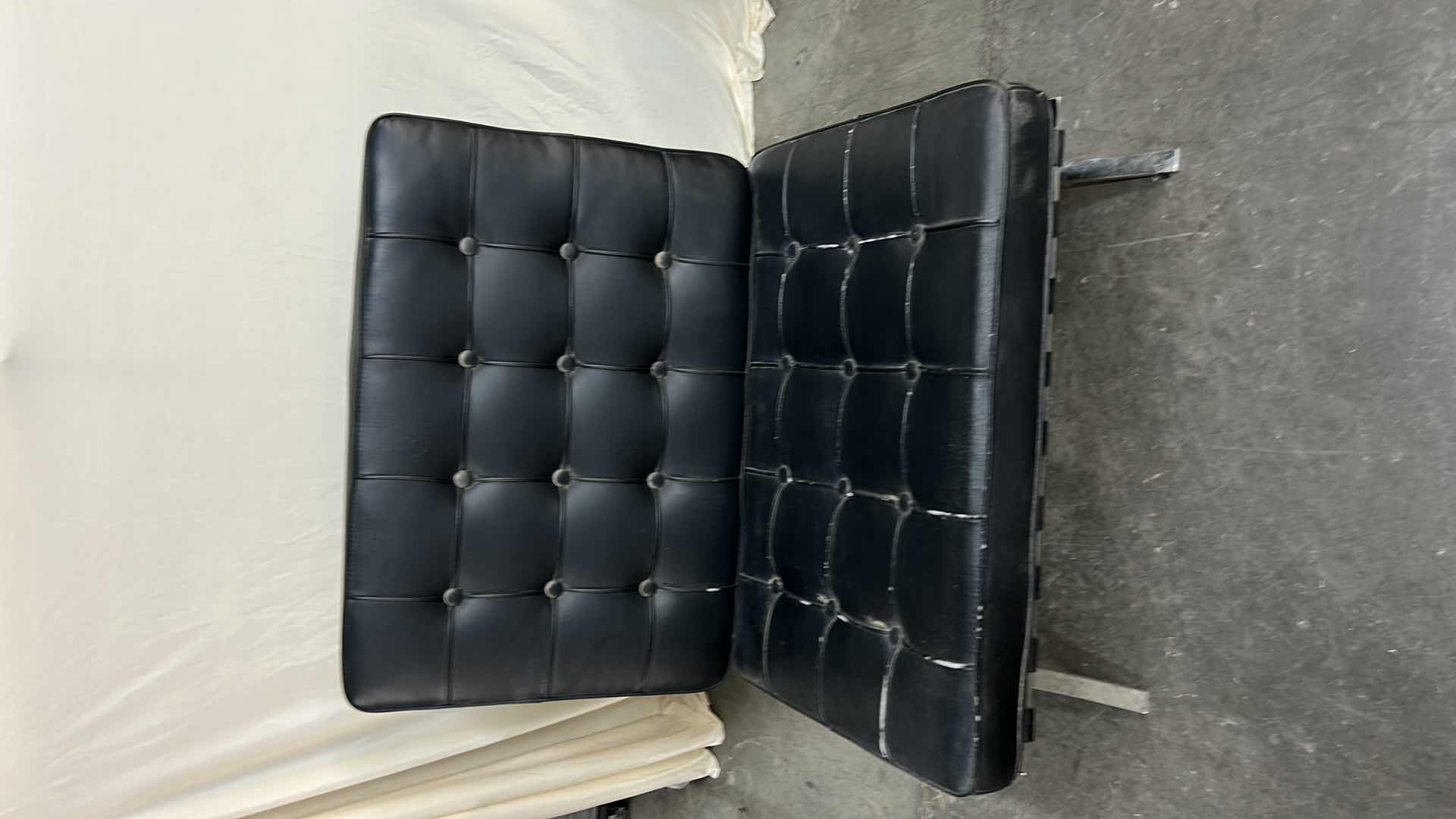 Photo 2 of BARCELONA STYLE BLACK LEATHER CHAIR