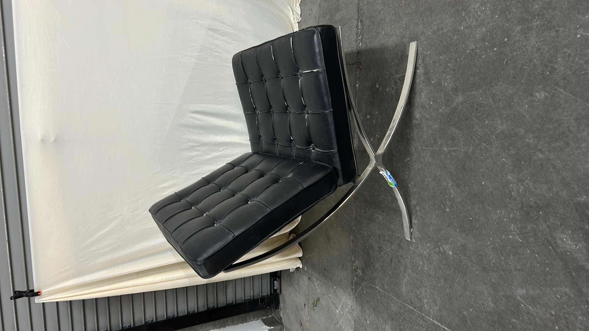 Photo 3 of BARCELONA STYLE BLACK LEATHER CHAIR