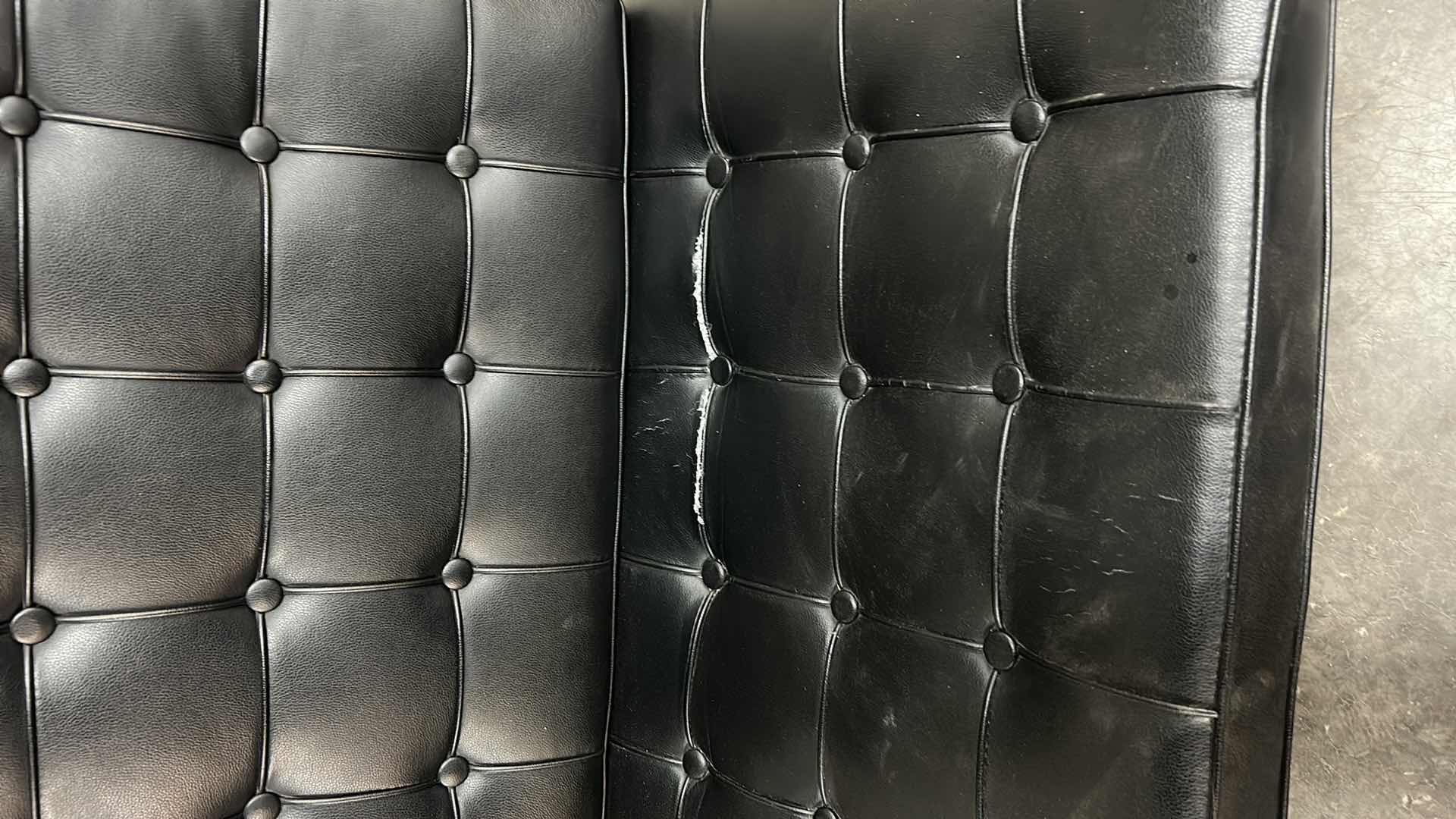 Photo 2 of BARCELONA STYLE BLACK LEATHER CHAIR