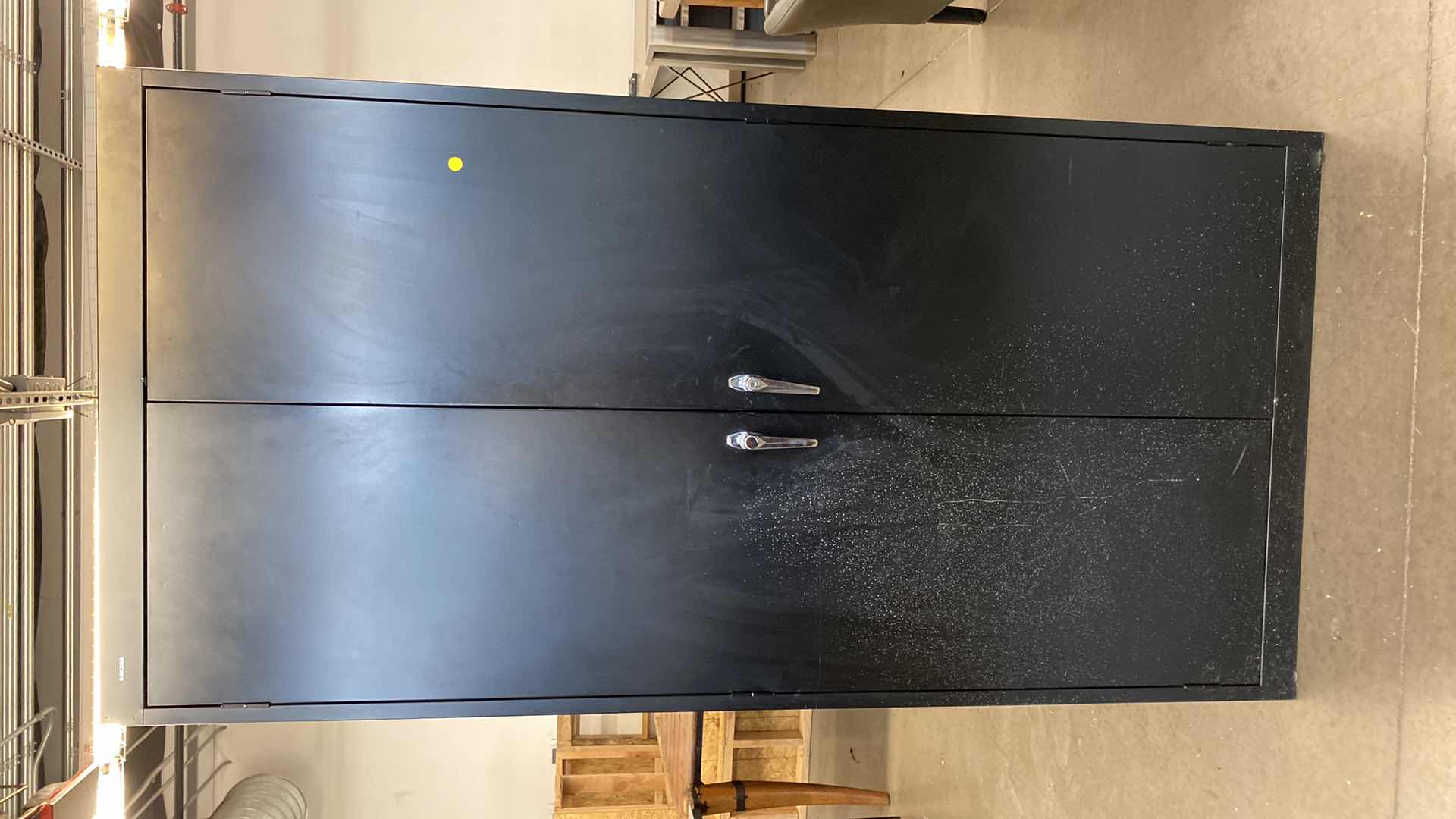 Photo 1 of 2 DOOR 6 SHELF BLACK METAL CABINET 36” X 24” H72”