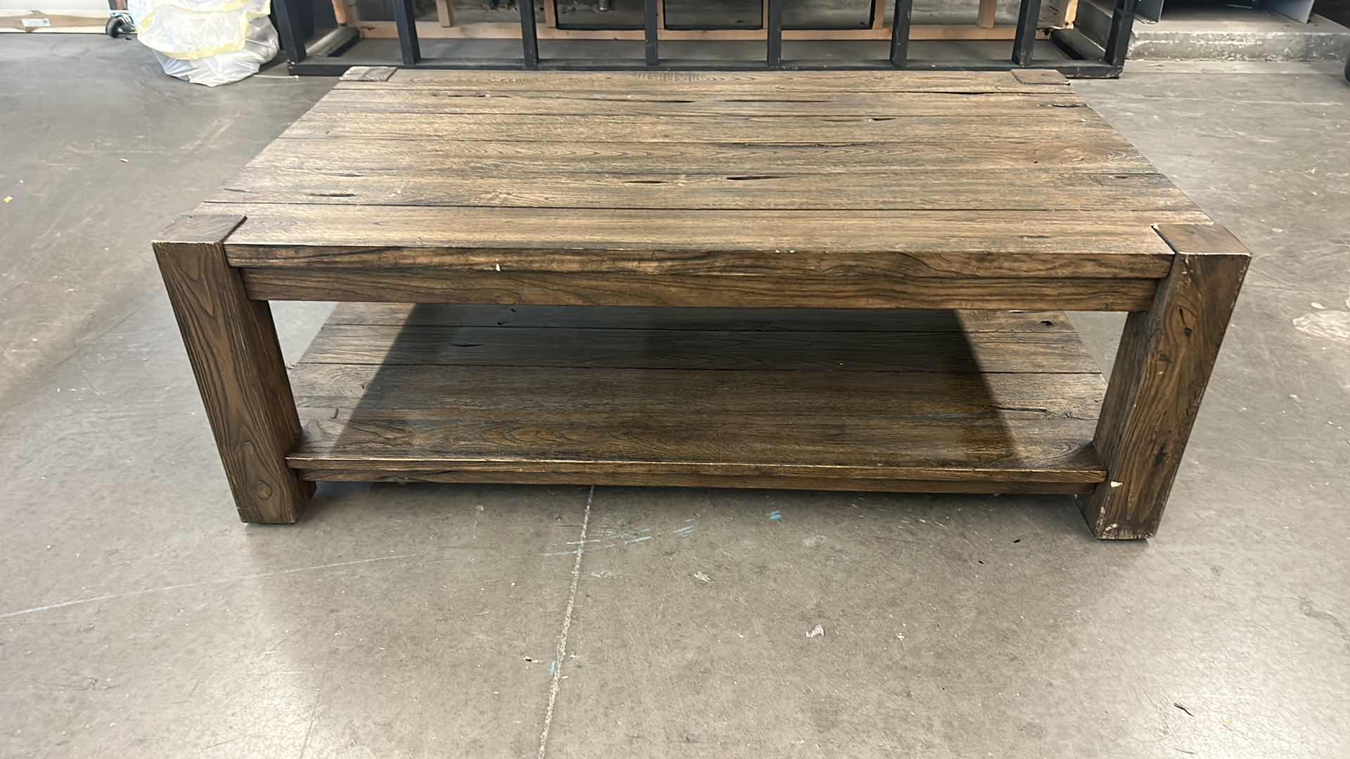 Photo 2 of RUSTIC WOOD SLAT COFFEE TABLE 49.5” x 29.5” x 17.5