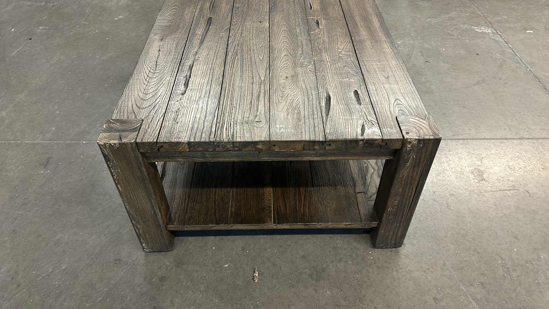 Photo 3 of RUSTIC WOOD SLAT COFFEE TABLE 49.5” x 29.5” x 17.5