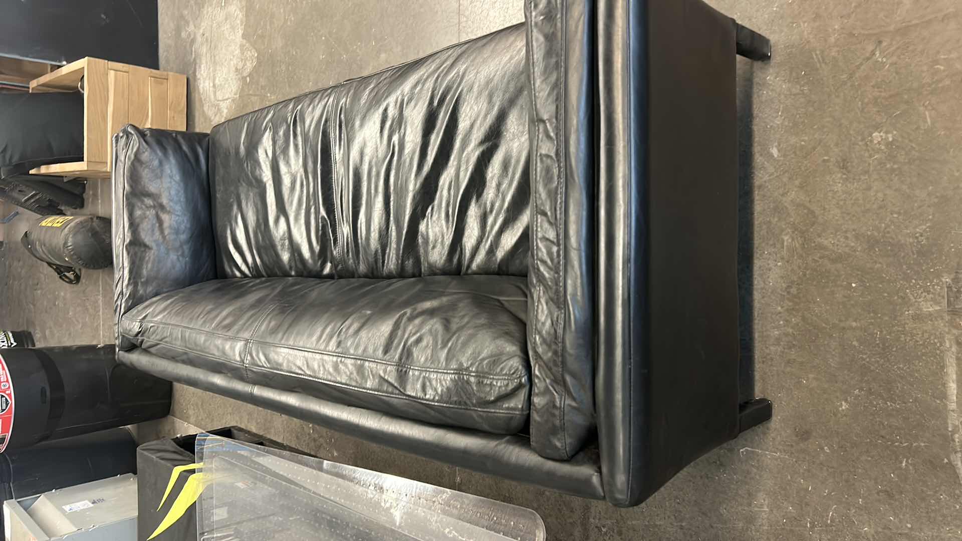 Photo 6 of 7’ BLACK LEATHER SOFA  ( OTHER PIECES SOLD SEPARATELY)