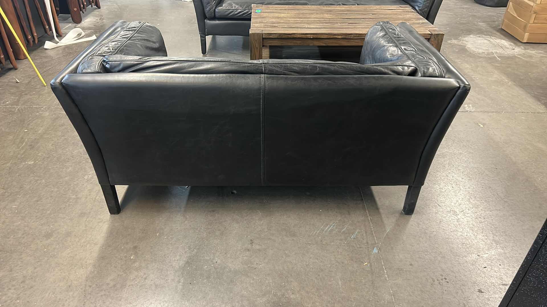 Photo 5 of BLACK LEATHER LOVESEAT