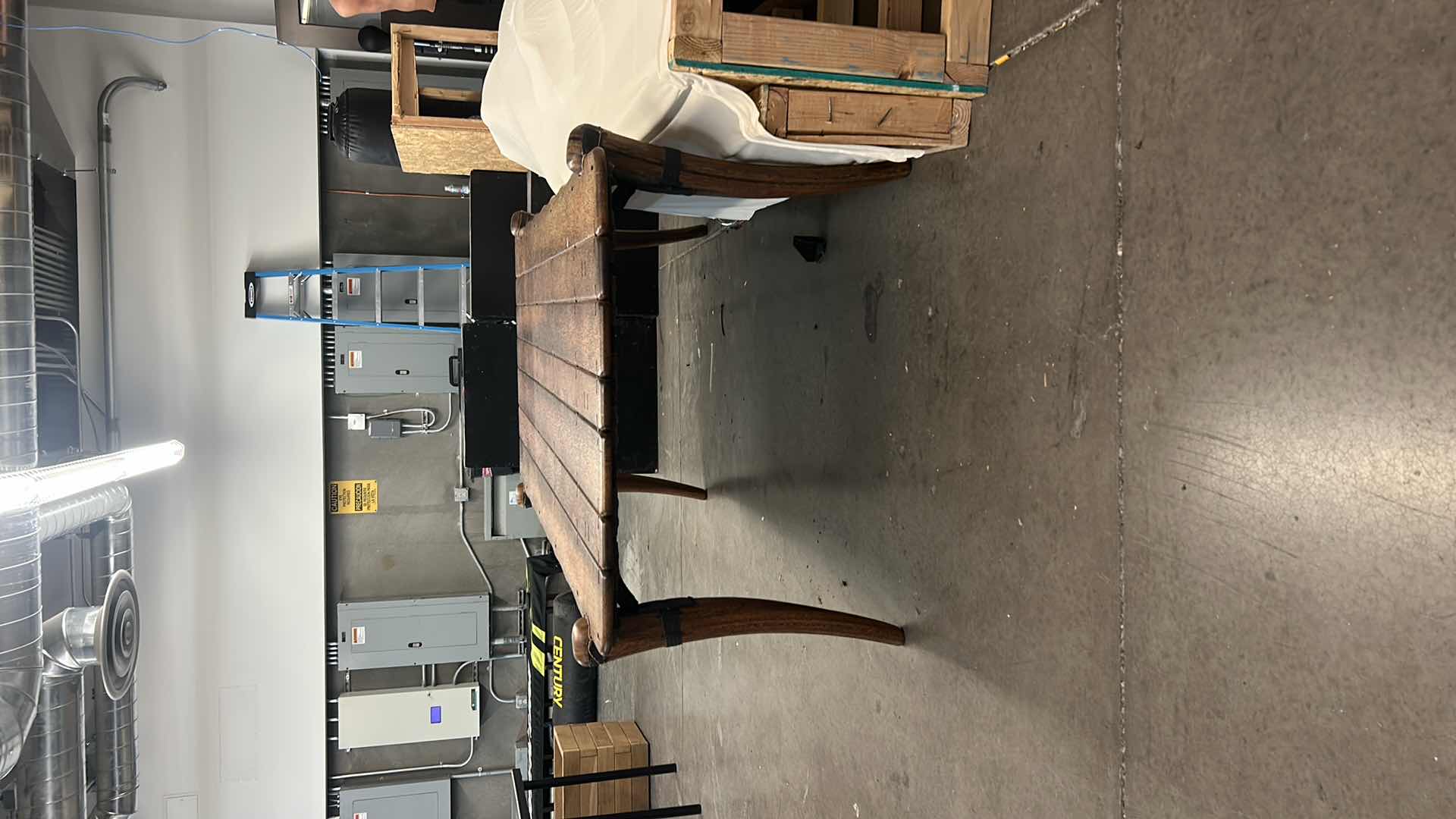 Photo 4 of CUSTOM MENDI PALMWOOD DINING / CONFERENCE TABLE W WAVY EDGES BY PACIFIC GREEN  7’ 6.5” x 44” x H28.5”