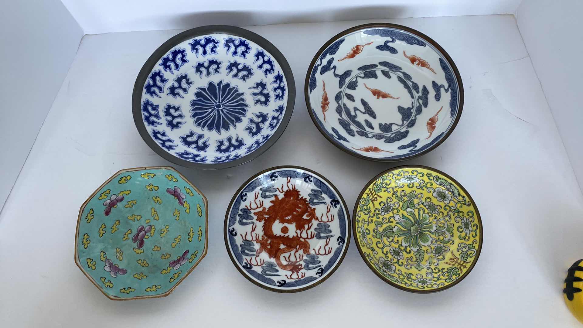 Photo 2 of 5-JAPANESE PORCELAIN ASSORTED PLATES LARGEST 8”