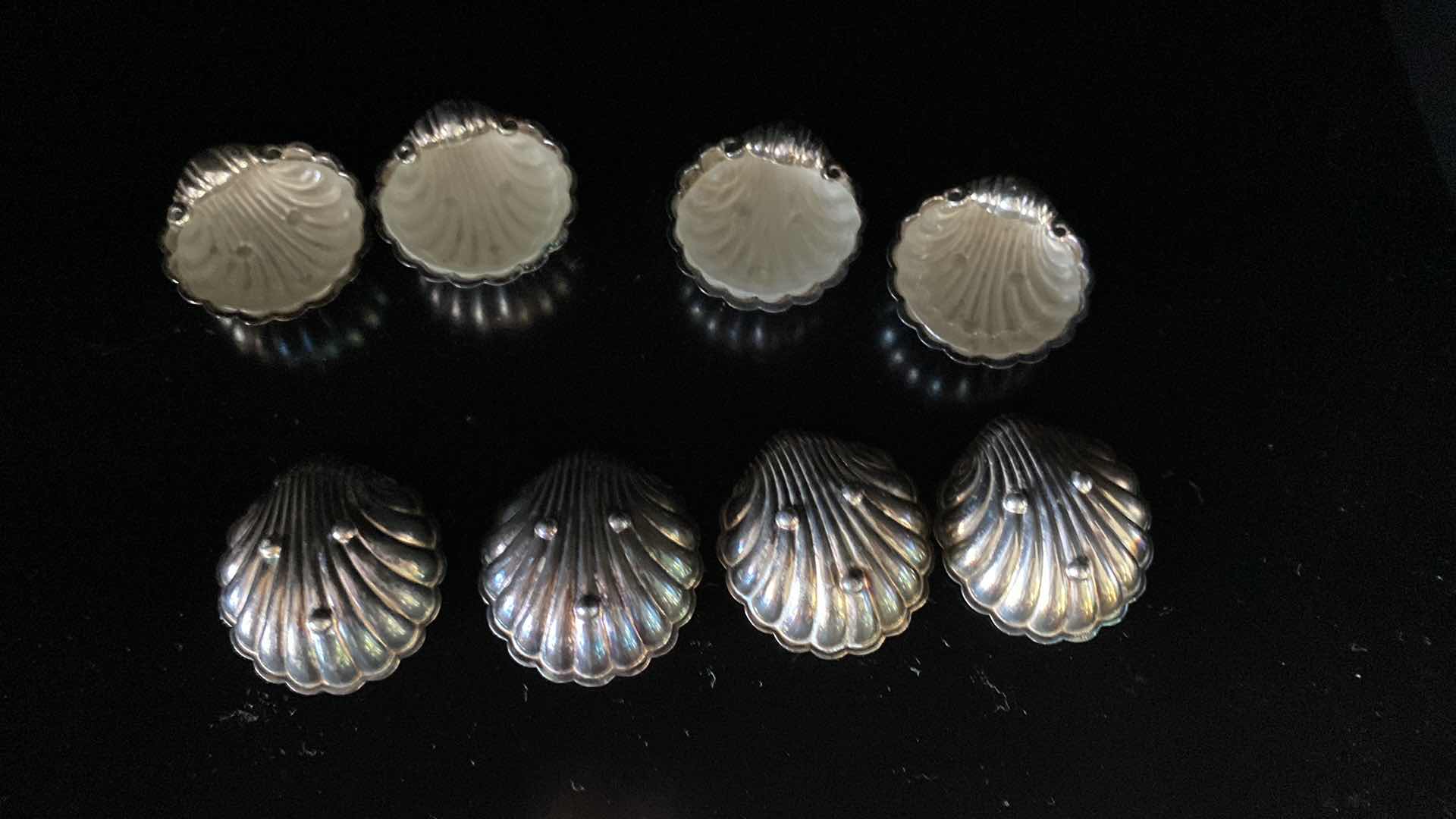 Photo 3 of VINTAGE SILVER PLATED MINI CLAM SHELLS 2”