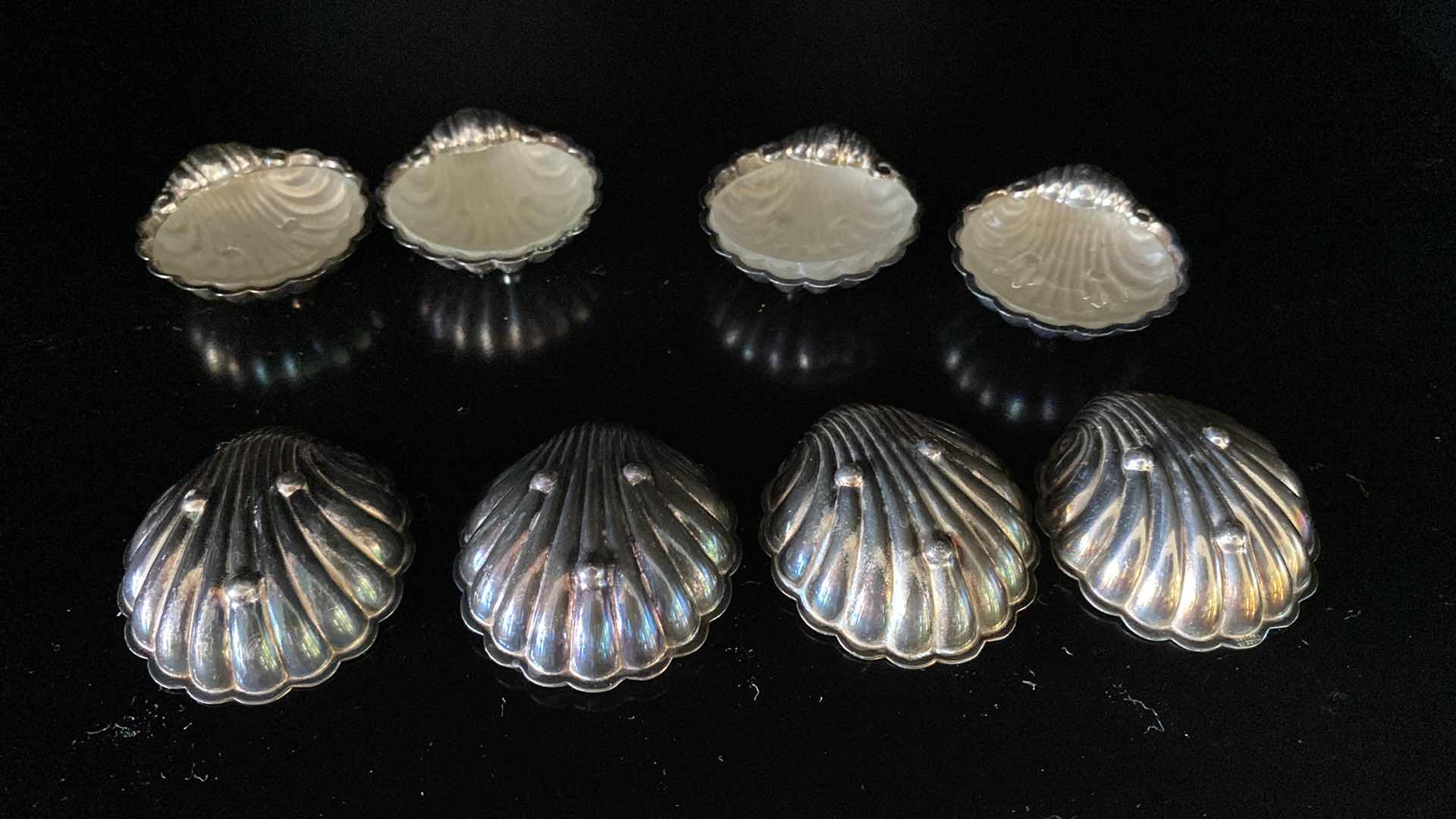 Photo 2 of VINTAGE SILVER PLATED MINI CLAM SHELLS 2”