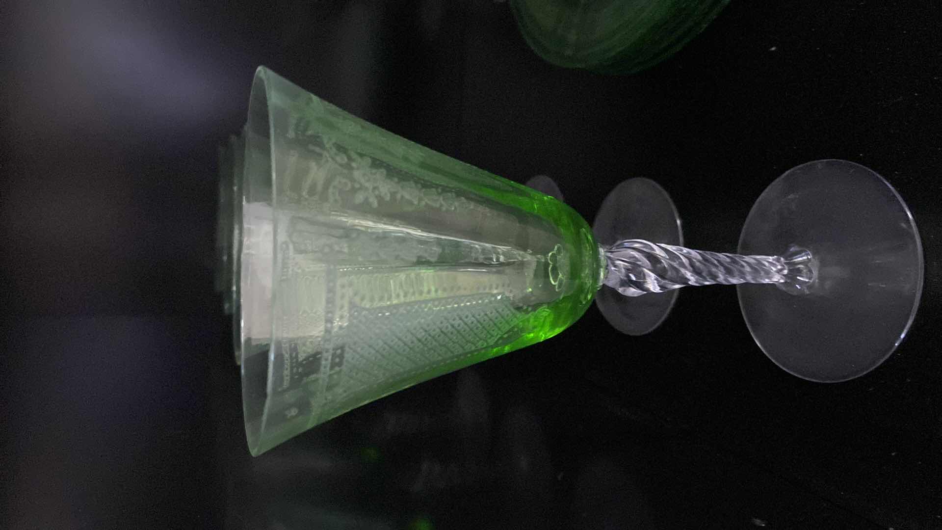 Photo 4 of 13-PIECES GREEN GLASSWARE