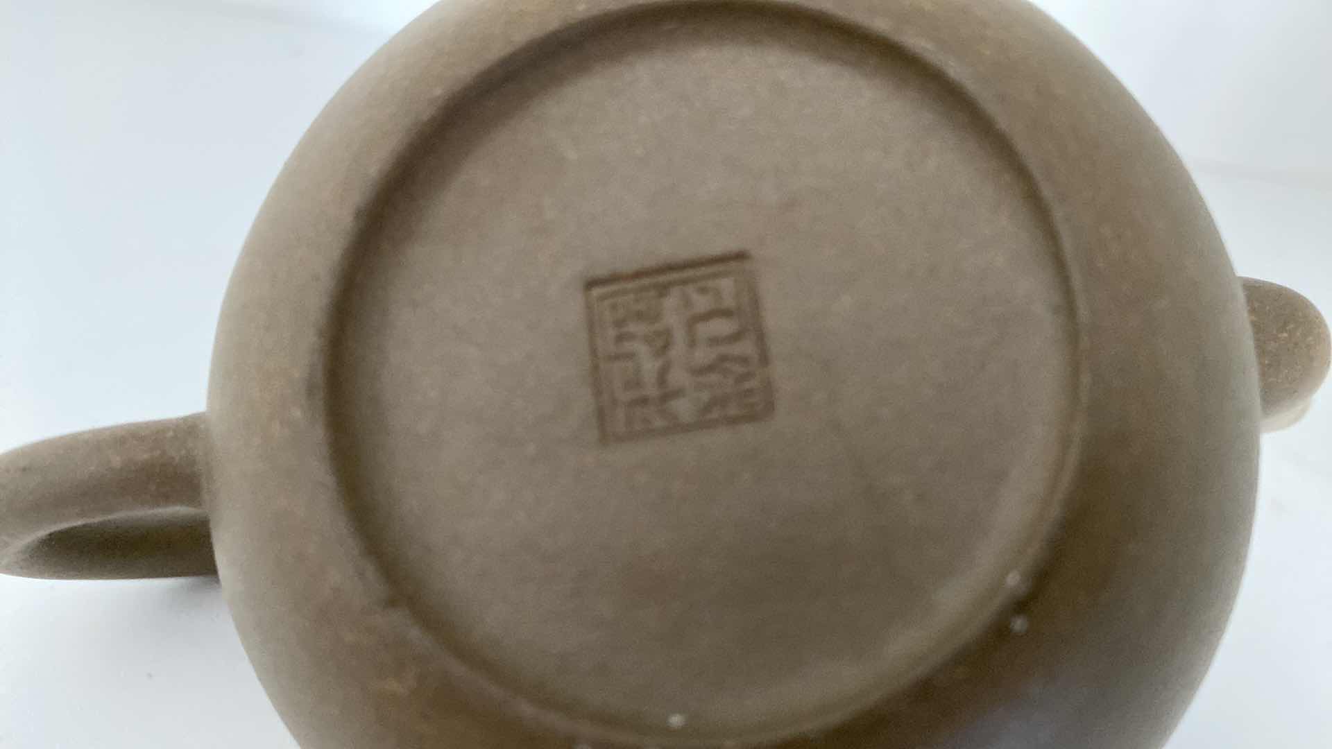 Photo 3 of VINTAGE CHINESE COLLECTIBLE CLAY TEA POT 5 3/4” x 3 3/4”
