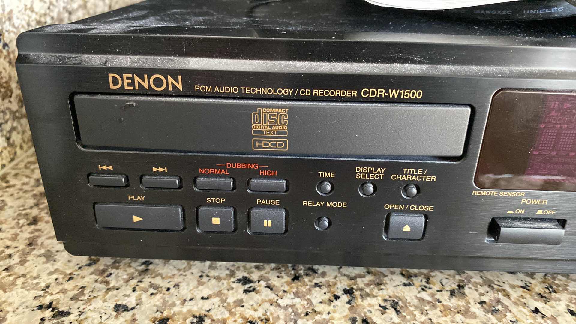Photo 2 of DENON CDV RECORDER CDR-W1500 WITH SONY HEADPHONES