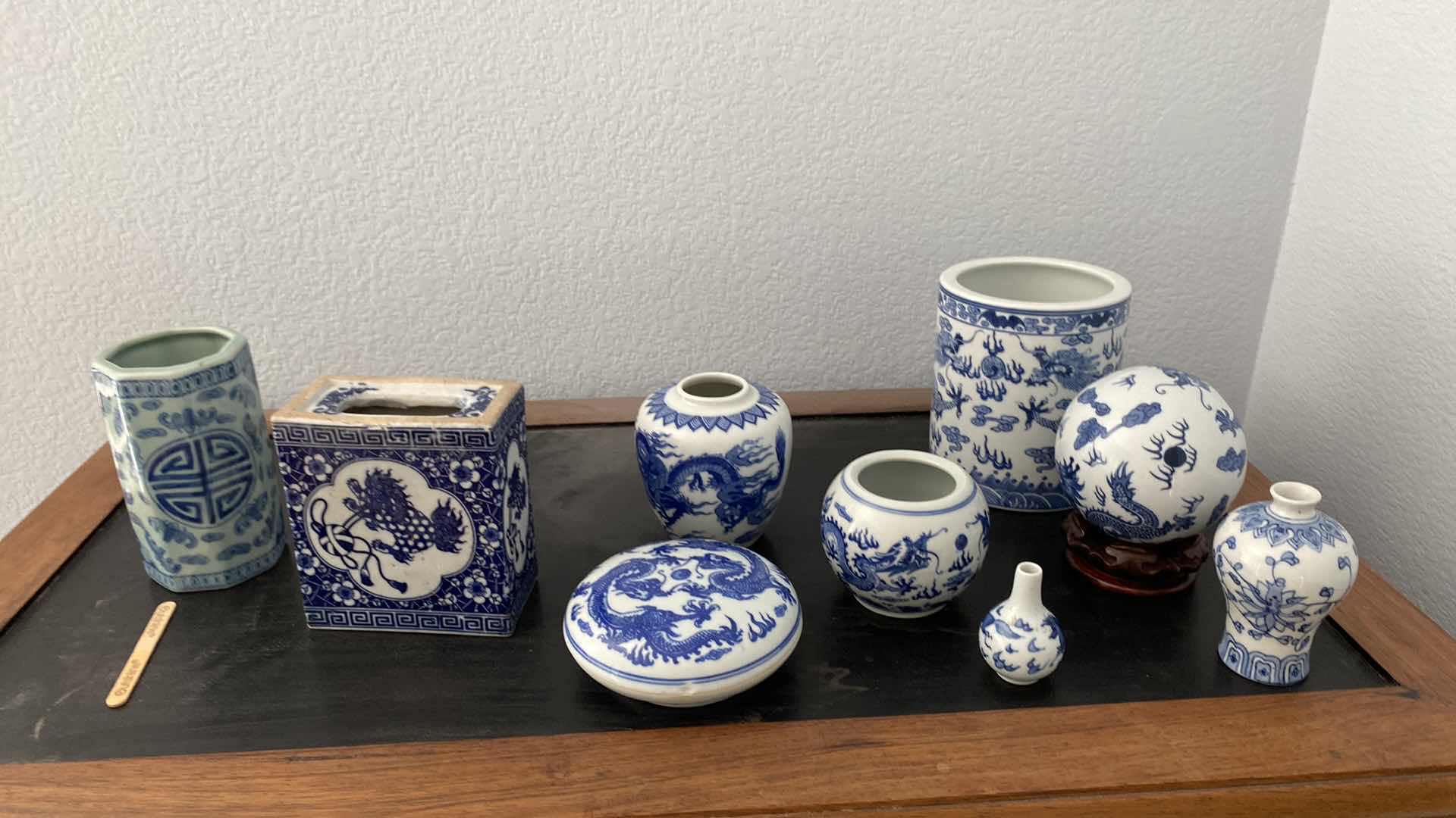 Photo 2 of CHINESE PORCELAIN BLUE AND WHITE VARIOUS PIECES