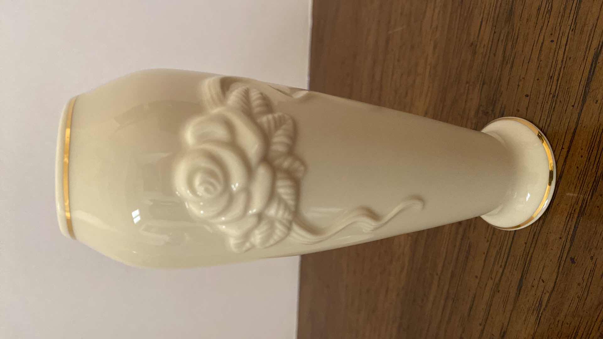 Photo 2 of PAIR OF LENNOX BUD VASES MADE IN THAILAND TALLEST 8”