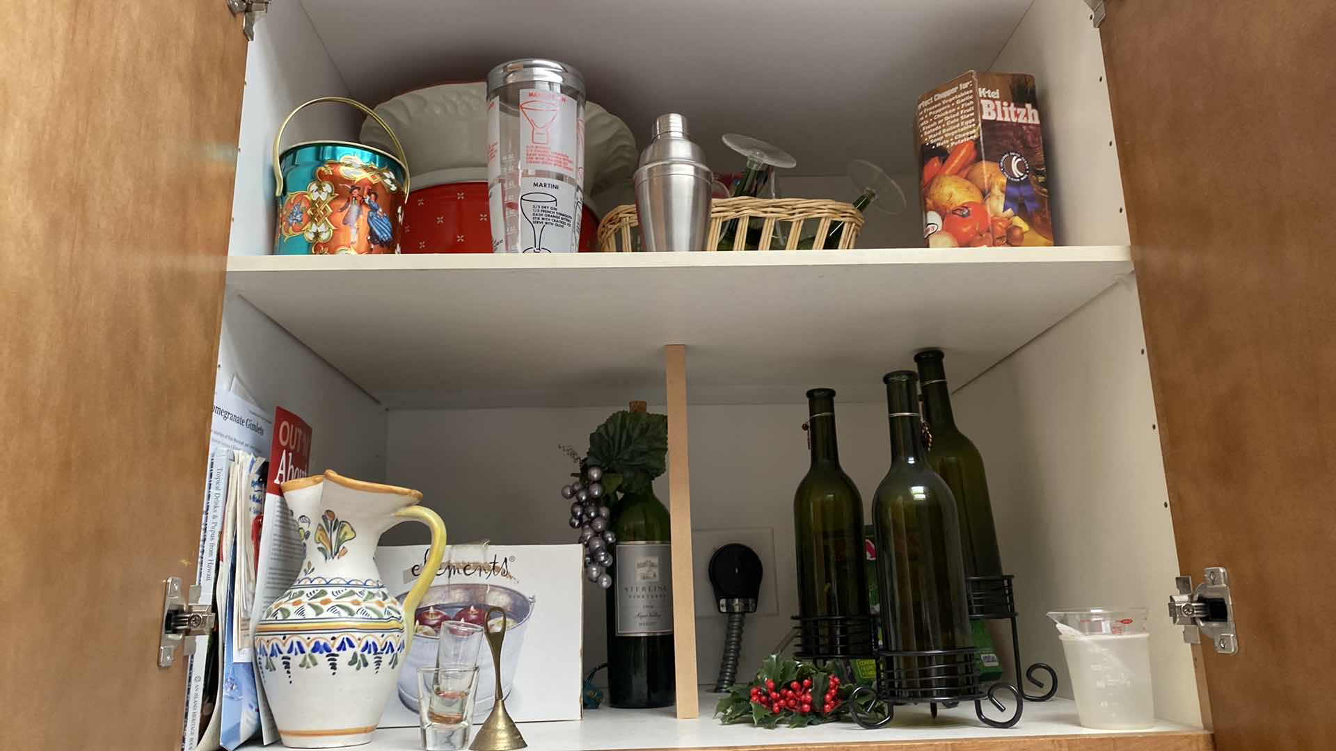 Photo 4 of CONTENTS OF KITCHEN CABINET SHAKERS, WINE DECOR AND MORE
