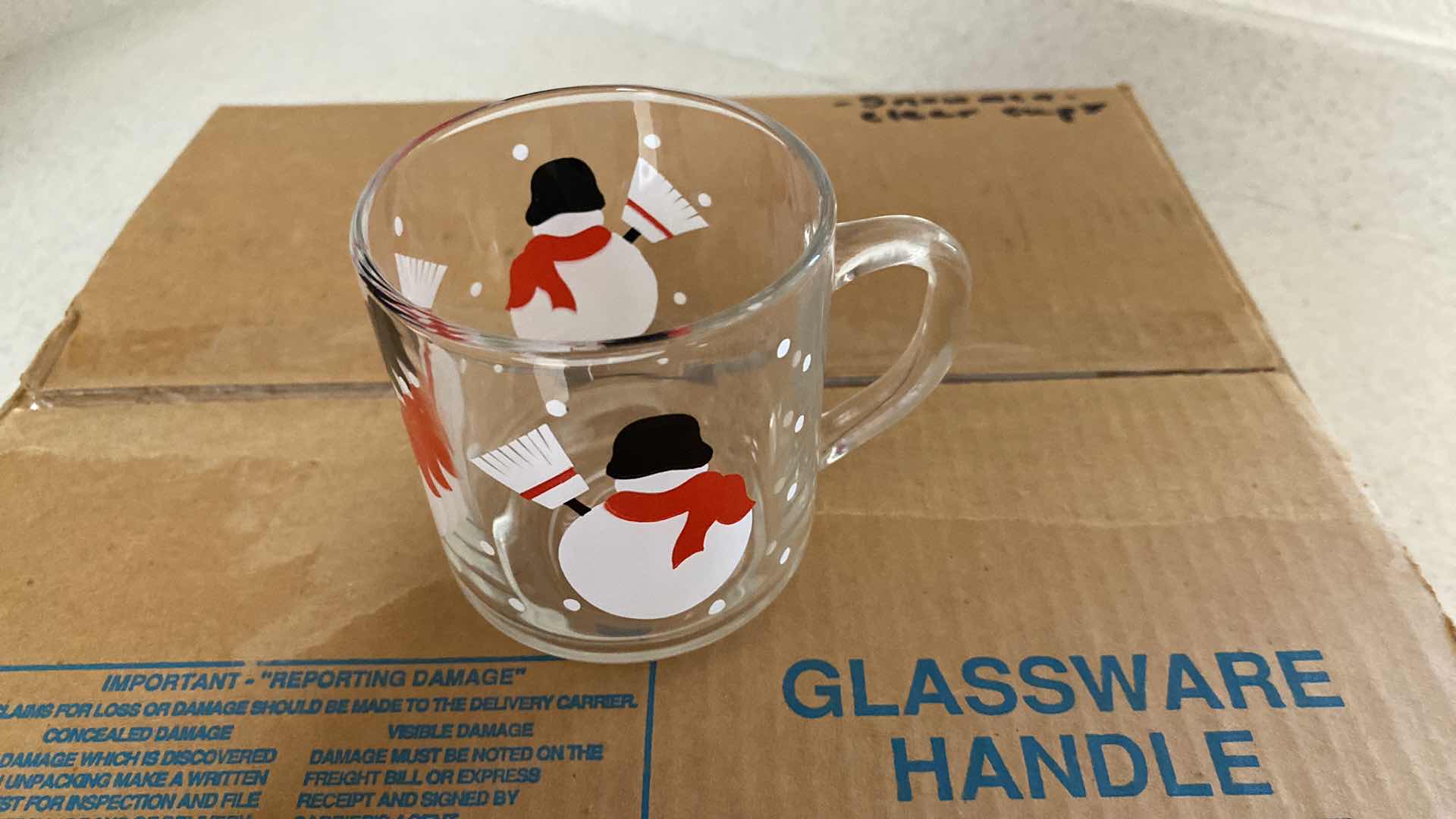 Photo 2 of 12-SNOWMEN MUGS IN BOX