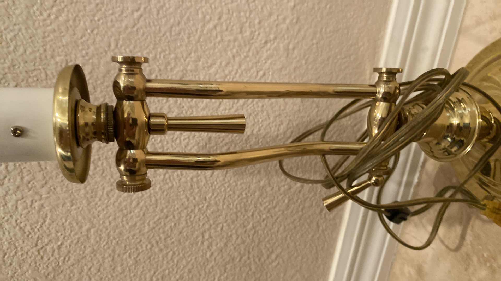 Photo 3 of BRASS LIGHT FIXTURE SHADE MISSING H 17 1/2 inches