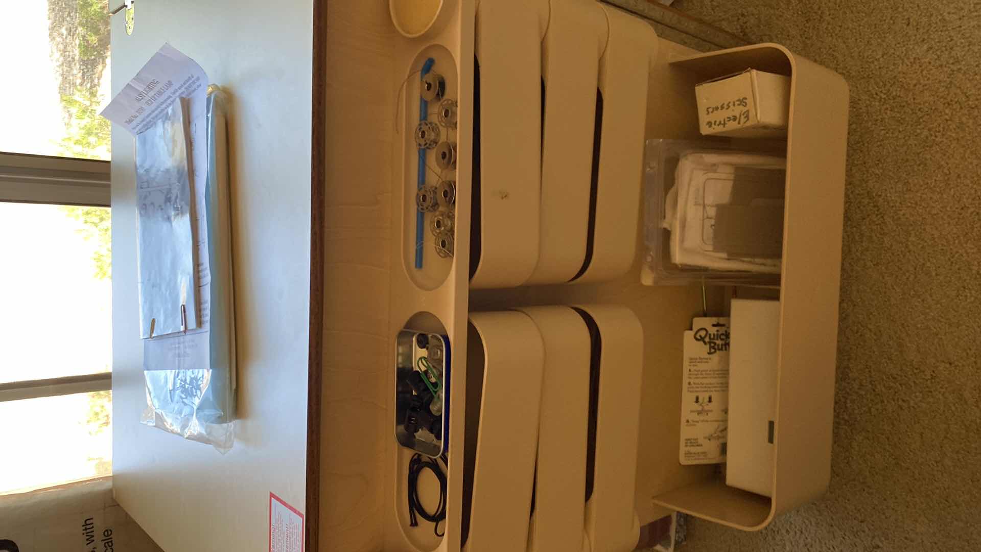 Photo 6 of BERNINA 1000 sewing machine in built in cabinet with storage