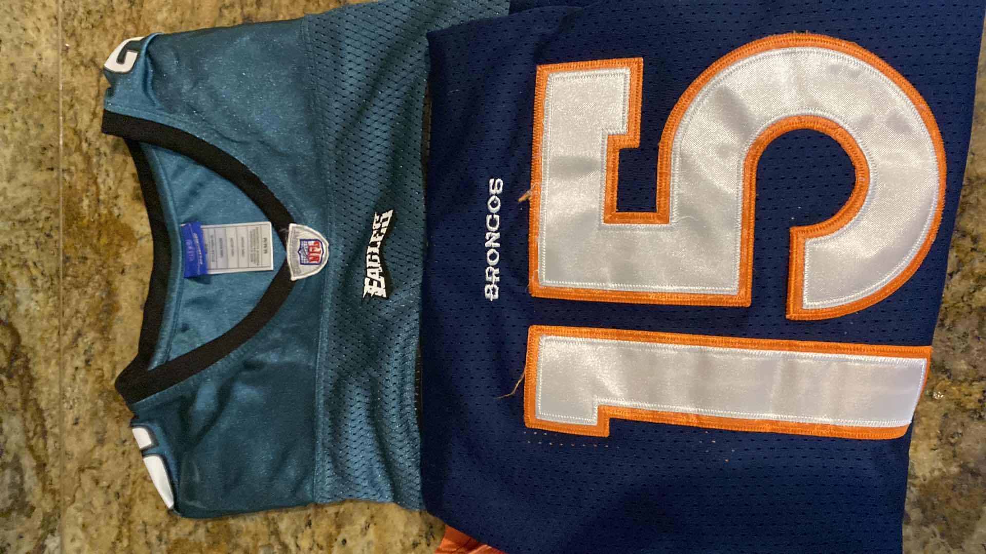 Photo 8 of 2-NFL MENS SIZE MEDIUM BRONCOS AND EAGLES JERSEYS
