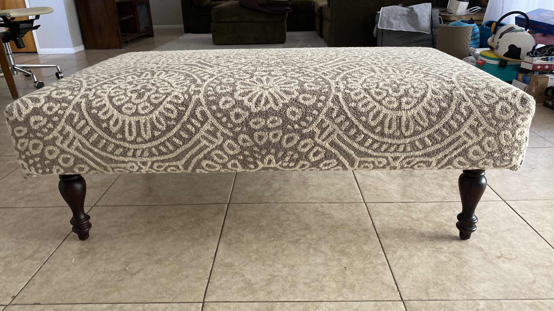 Photo 2 of OTTOMAN/ BENCH WITH CARPET COVERING 50” x 28“ x 17“