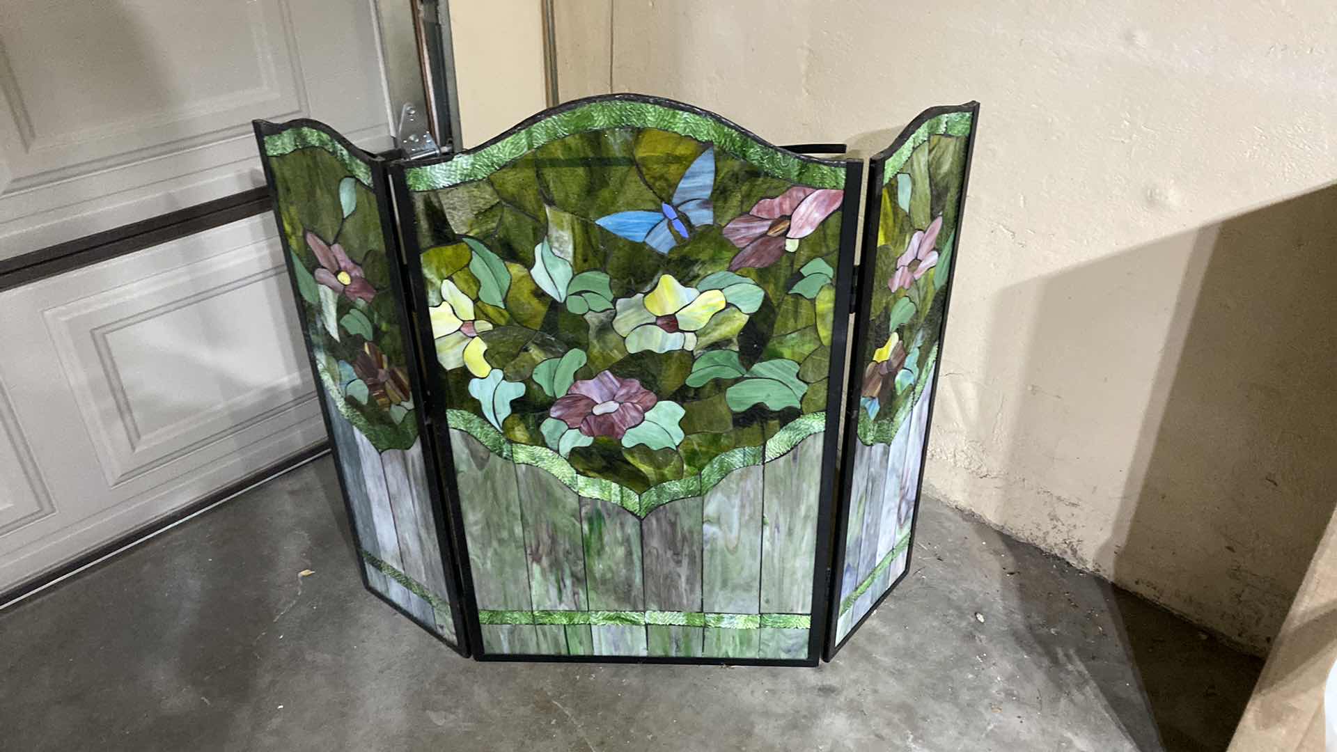 Photo 4 of STAINED GLASS FLORAL  FIRE PLACE SCREEN 40” x 34”