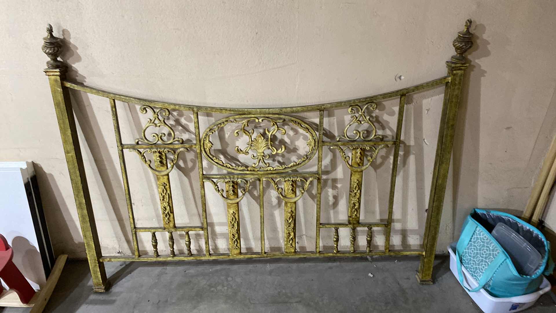 Photo 2 of ANTIQUED IRON HEADBOARD 60” x 46”