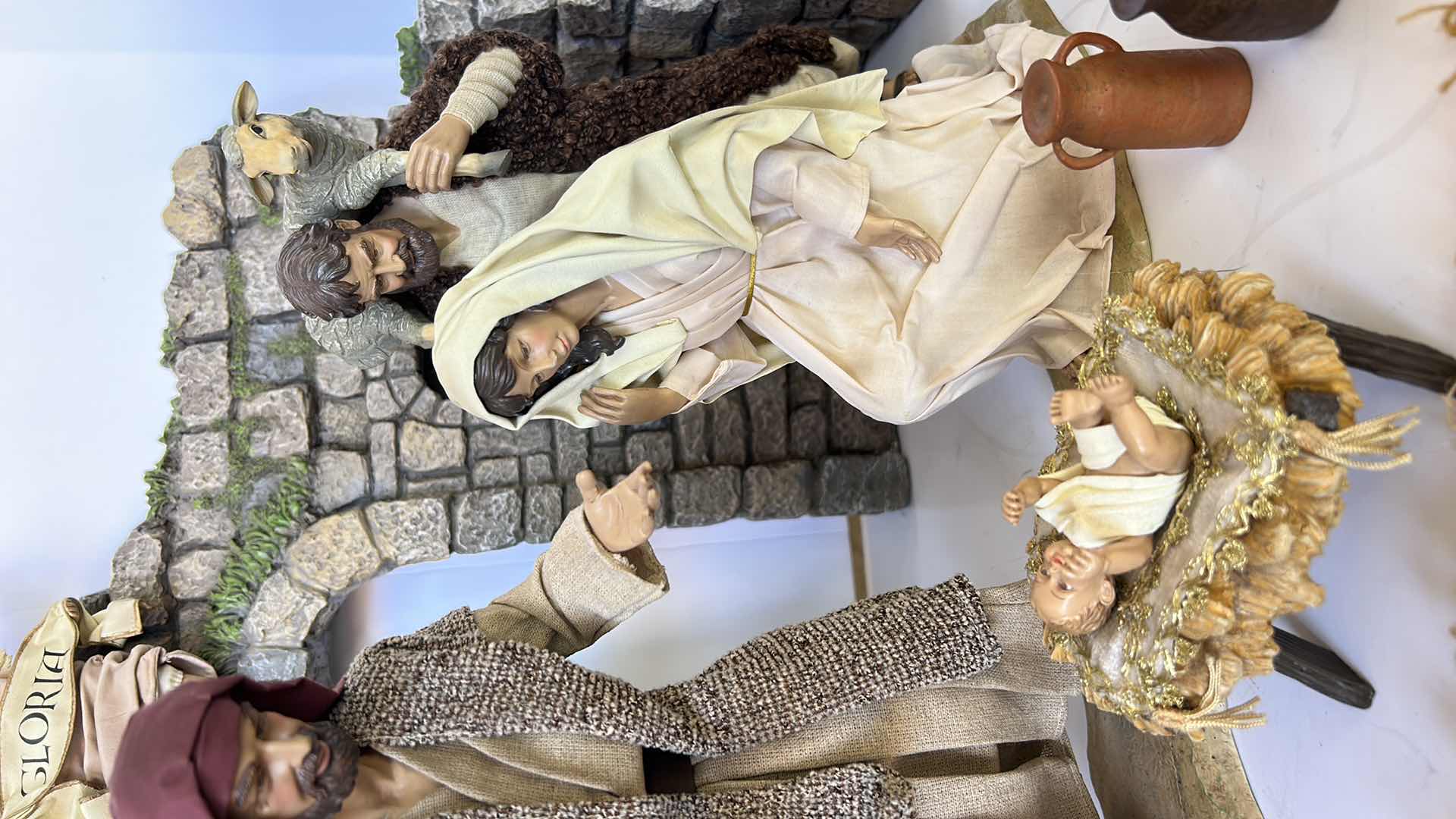 Photo 7 of CHRISTMAS NATIVITY SCENE FIGURES STAND APPROXIMATELY 13”