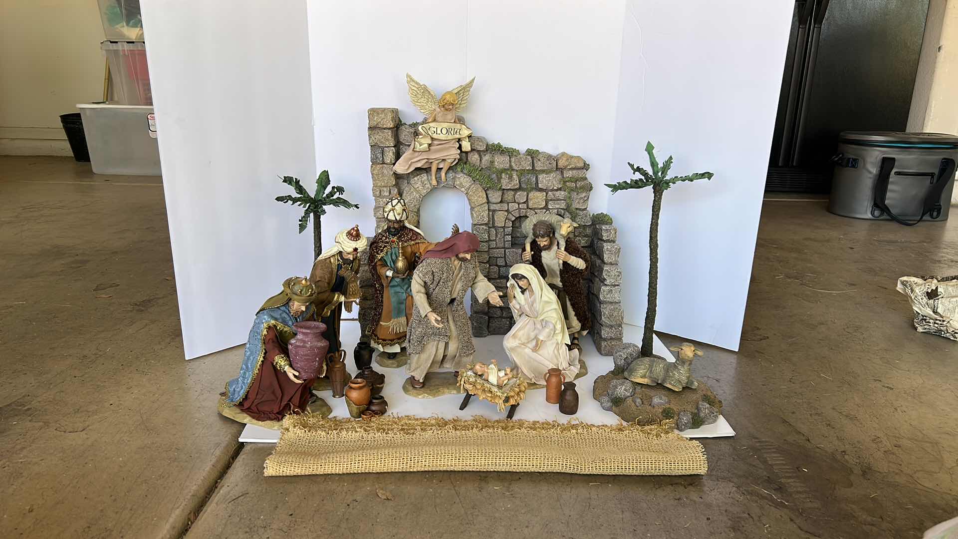 Photo 2 of CHRISTMAS NATIVITY SCENE FIGURES STAND APPROXIMATELY 13”