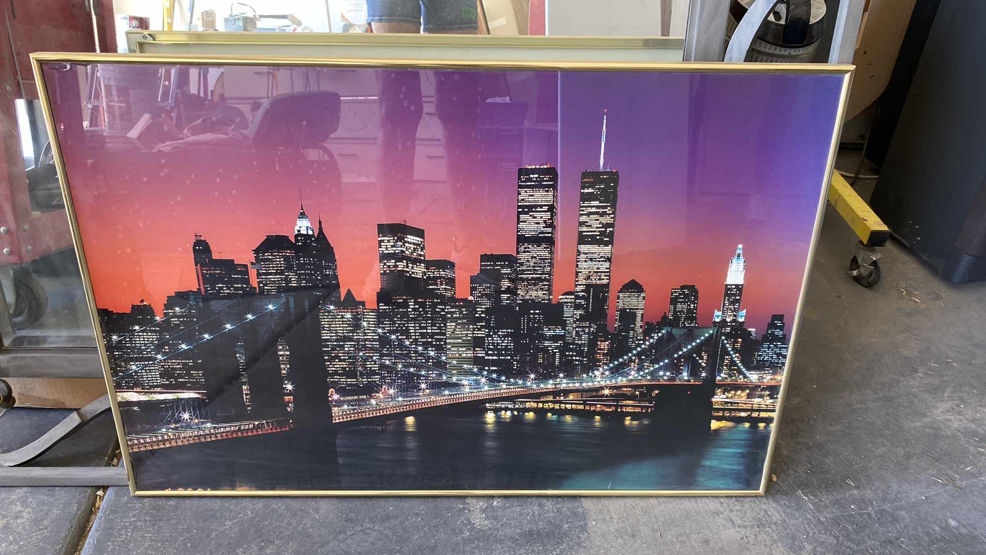 Photo 2 of VINTAGE NEW YORK SKYLINE FRAMED POSTER 36” x 24”