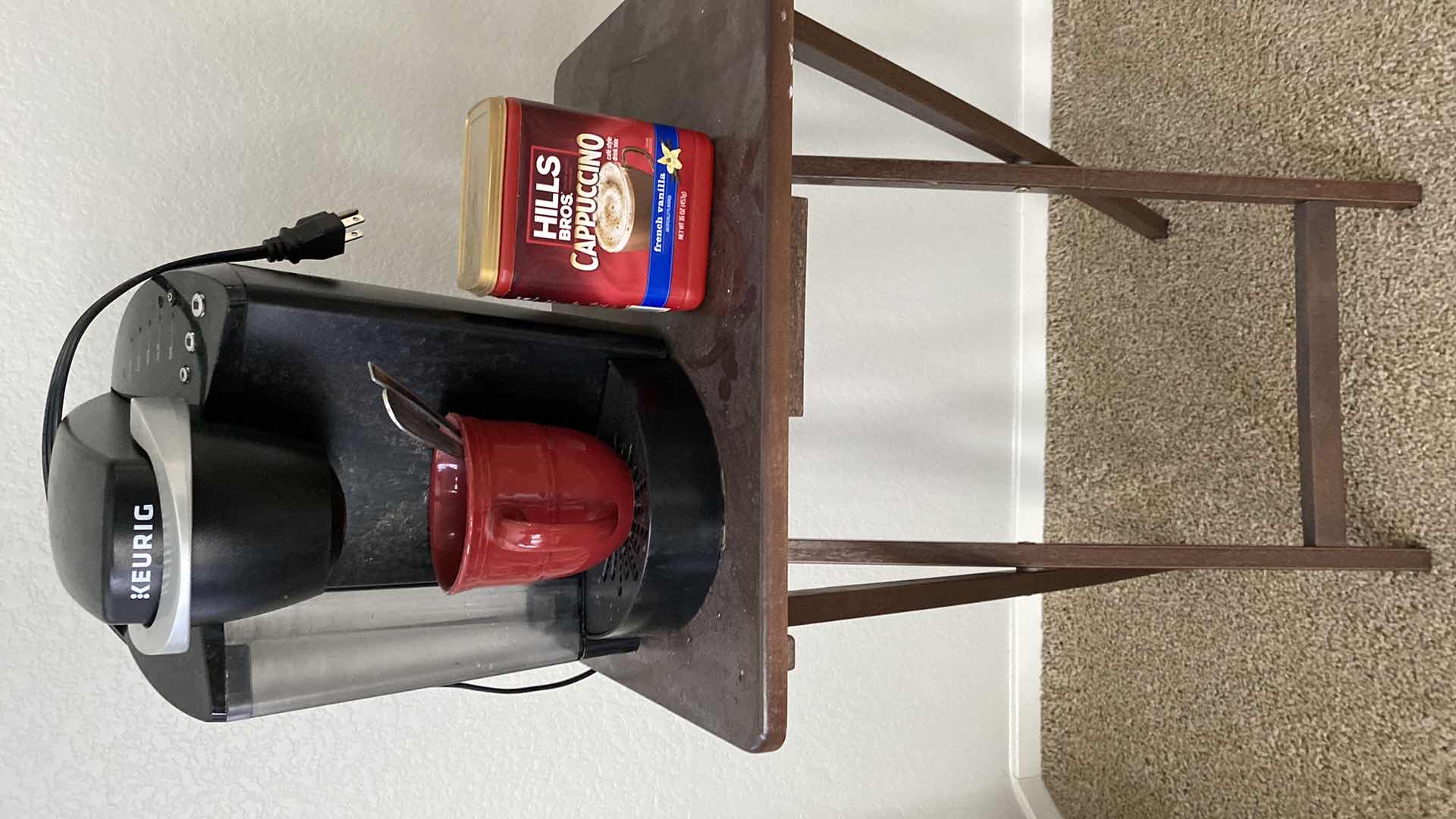 Photo 1 of KEURIG COFFEE MAKER AND COLLAPSIBLE TABLE