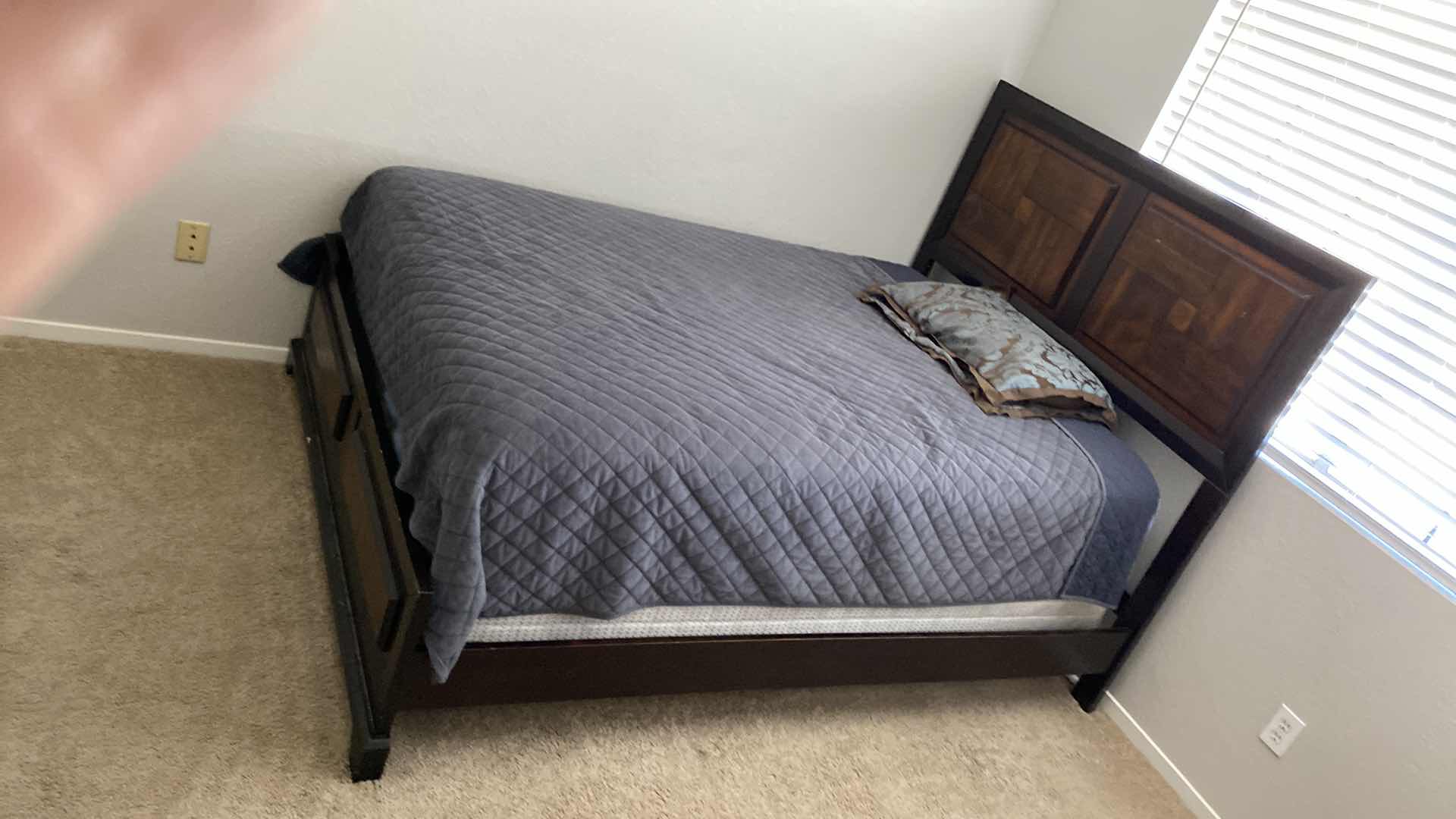 Photo 2 of FULL SIZE BED FRAME WITH BEDDING SERTAPEDIC GRAND MATTRESS AND BOXSPRING 58” X 80” H 54”