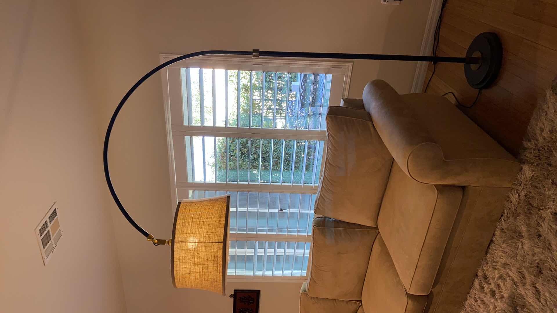 Photo 6 of CONTEMPORARY 86” ARC FLOOR LAMP WITH BURLAP SHADE 
