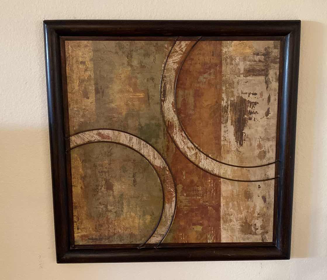 Photo 1 of METAL FRAMED GEOMETRIC ARTWORK 31” x 31”