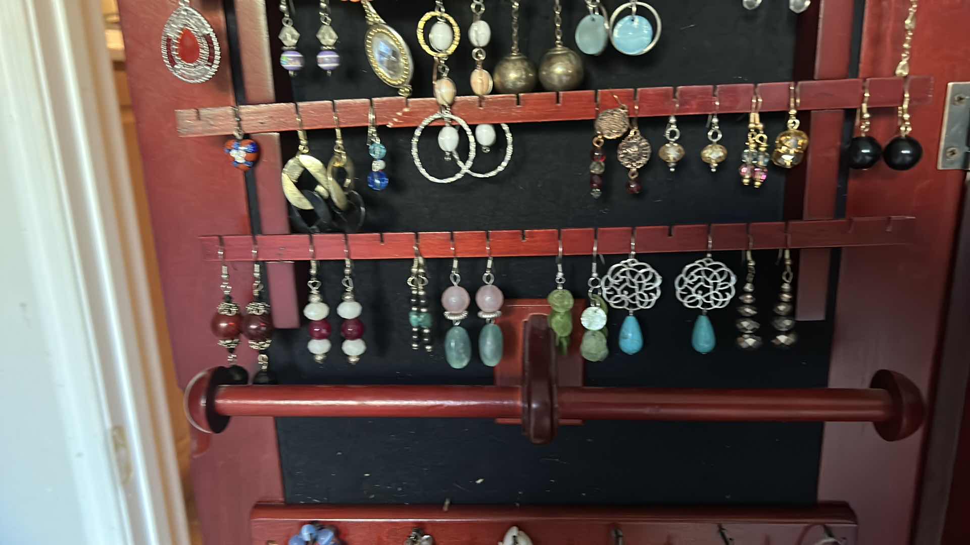 Photo 4 of LARGE WALL/DOOR JEWELRY CABINET WITH COSTUME JEWELRY (ENTIRE CONTENTS) 14 1/2” x 48 1/2