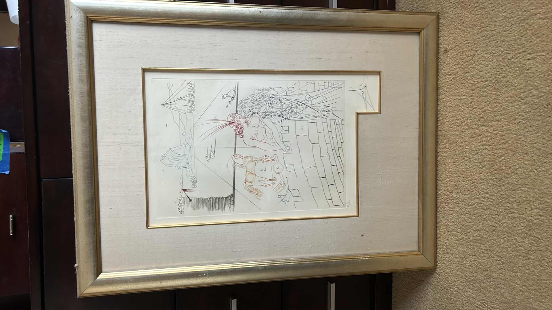 Photo 11 of ARTIST SIGNED AND NUMBERED  SALVADOR DALI "PARIS AND HELEN OF TROY LOVES", FRAMED ARTWORK 22 1/2” x 30”
$2,000.