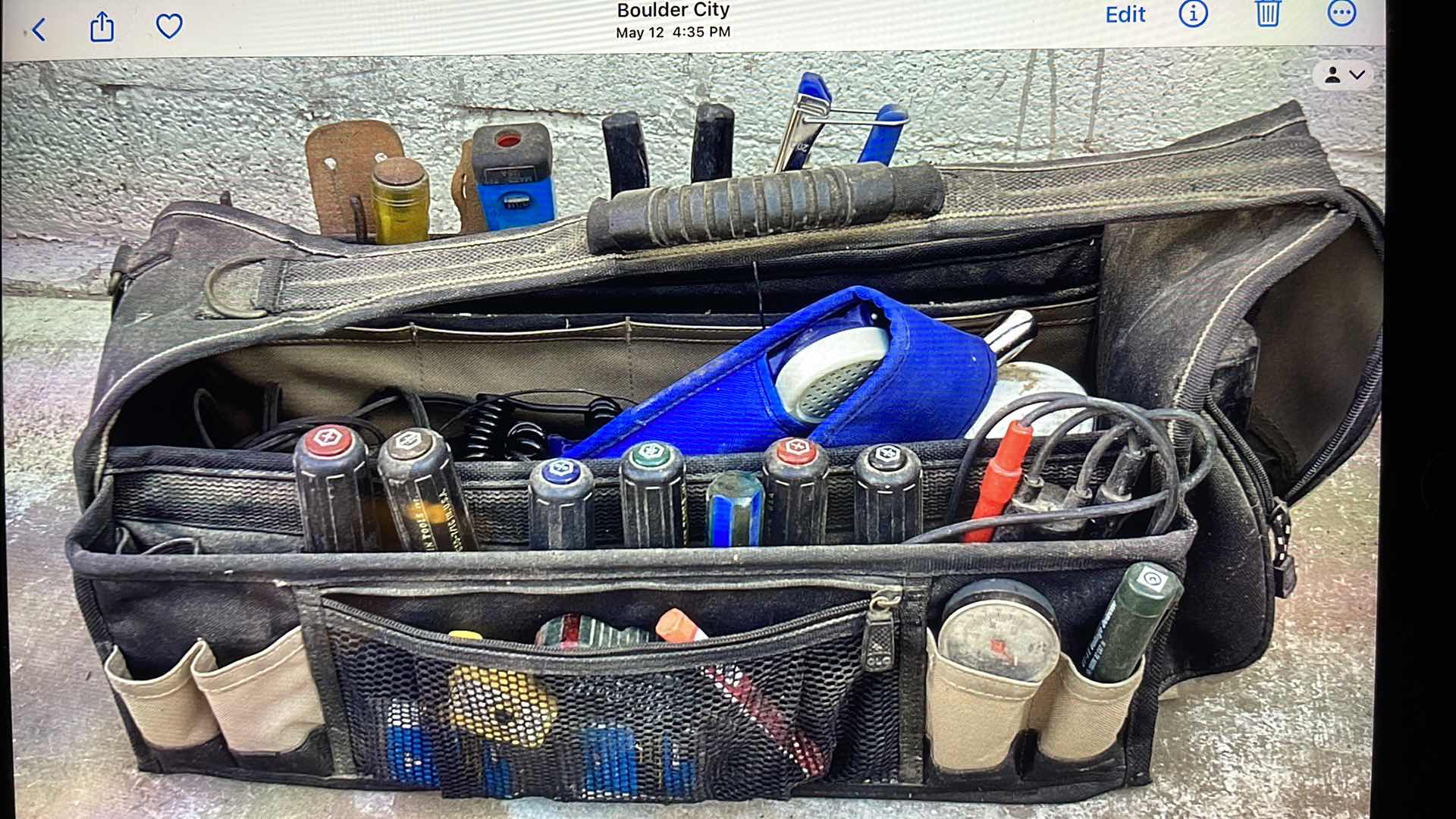 Photo 1 of ELECTRICIAN TOOL BAG FULL 