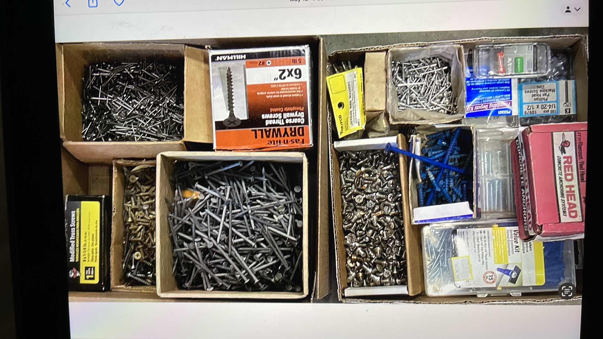 Photo 1 of LARGE LOT OF NAILS AND SCREWS