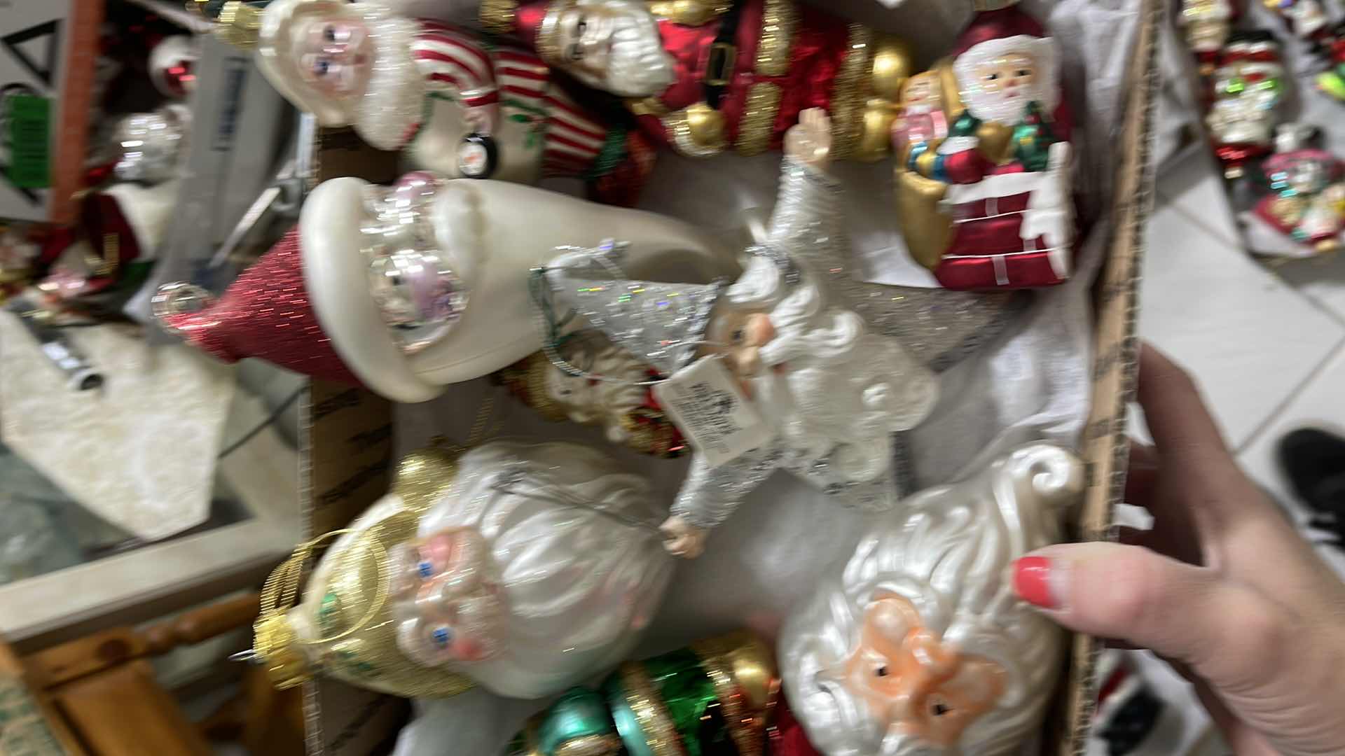 Photo 2 of KURT ADLER GLASS SANTA ORNAMENTS AND MORE