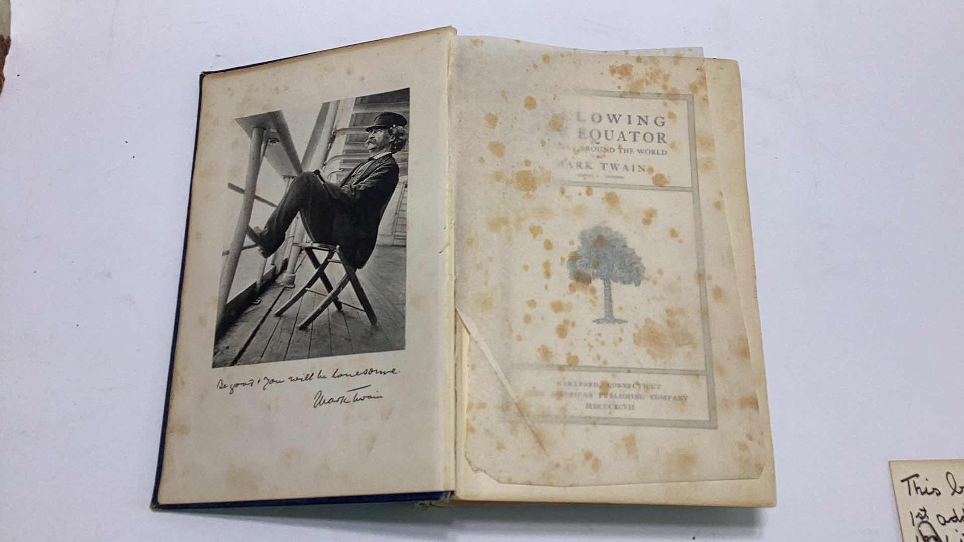 Photo 4 of MARK TWAIN 1897 FIRST EDITION ILLUSTRATED “FOLLOWING THE EQUATOR” 
VERY GOOD CONDITION