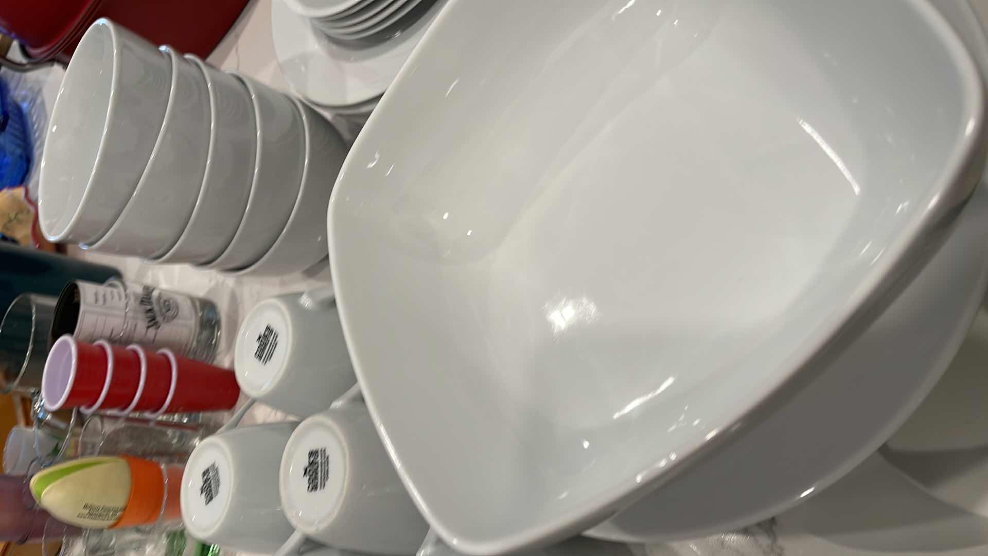 Photo 1 of COOK’S SUPPLY CO-WHITE DISH WARE SET-SET OF 6 AND MORE-MISSING 1 BOWL & 1 SALAD PLATE