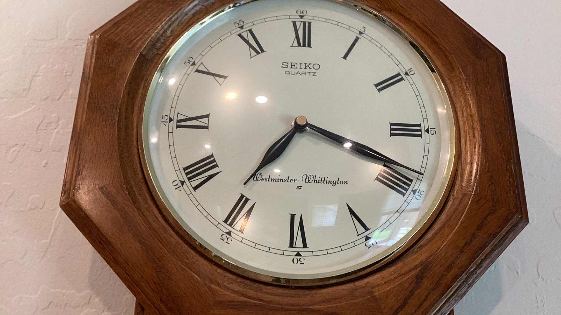 Photo 2 of SEIKO QUARTZ WESTMINSTER- WHITTINGTON PENDULUM WALL CLOCK 21” H