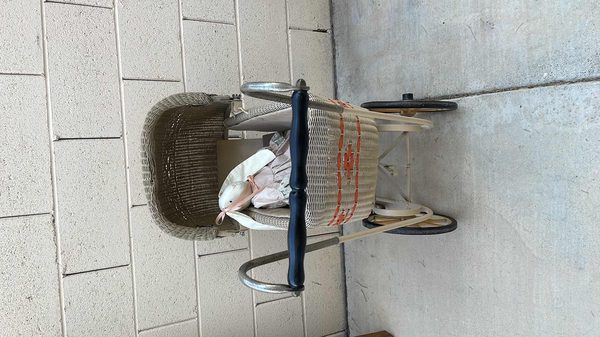 Photo 3 of VINTAGE WICKER BUGGY 12”x33”x31”