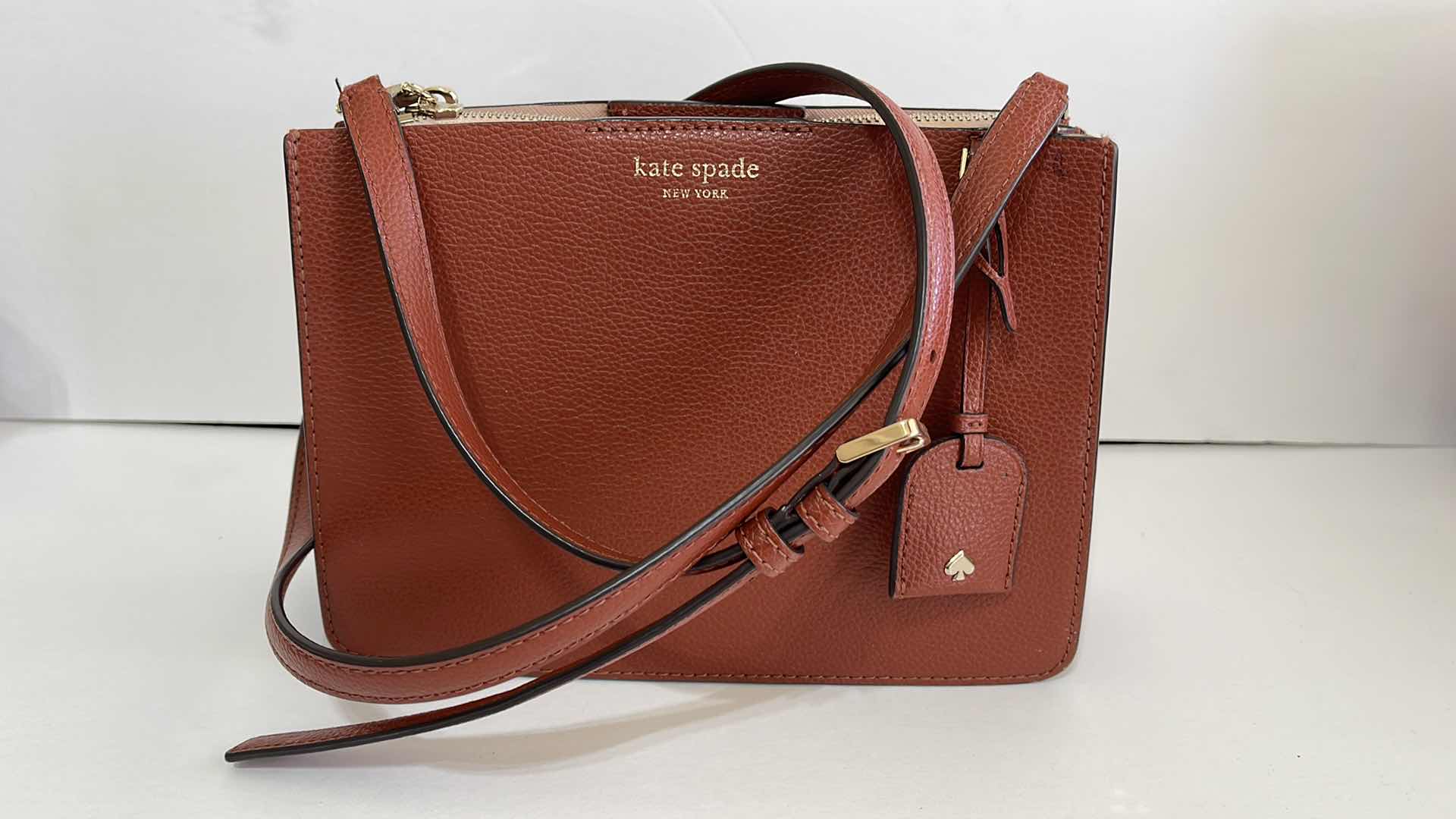 Photo 1 of KATE SPADE EVA TRIPLE GUSSET CROSSBODY CHESTNUT 