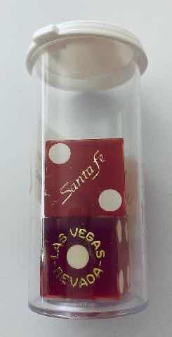 Photo 1 of SANTA FE CRAPS DICE-USED IN ACTUAL PLAY-