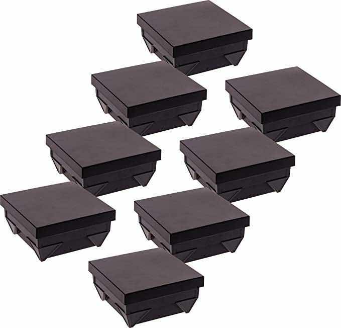 Photo 1 of GREENLIGHT 8 PACK BLACK PARADIGM POST CAP COVER FOR 4x4 NOMINAL WOOD POST