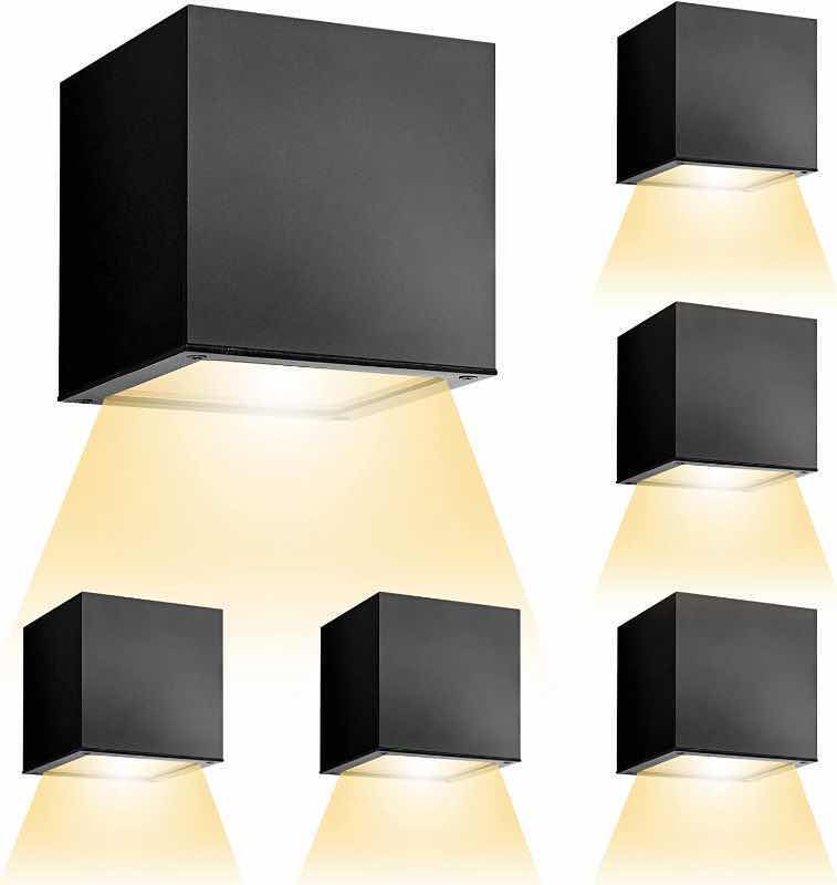 Photo 1 of GREENLIGHTING 6 PACK BLACK CUBE SOLAR LIGHTS FOR FENCE/ WALLS / DECK & MORE